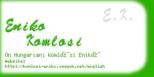 eniko komlosi business card